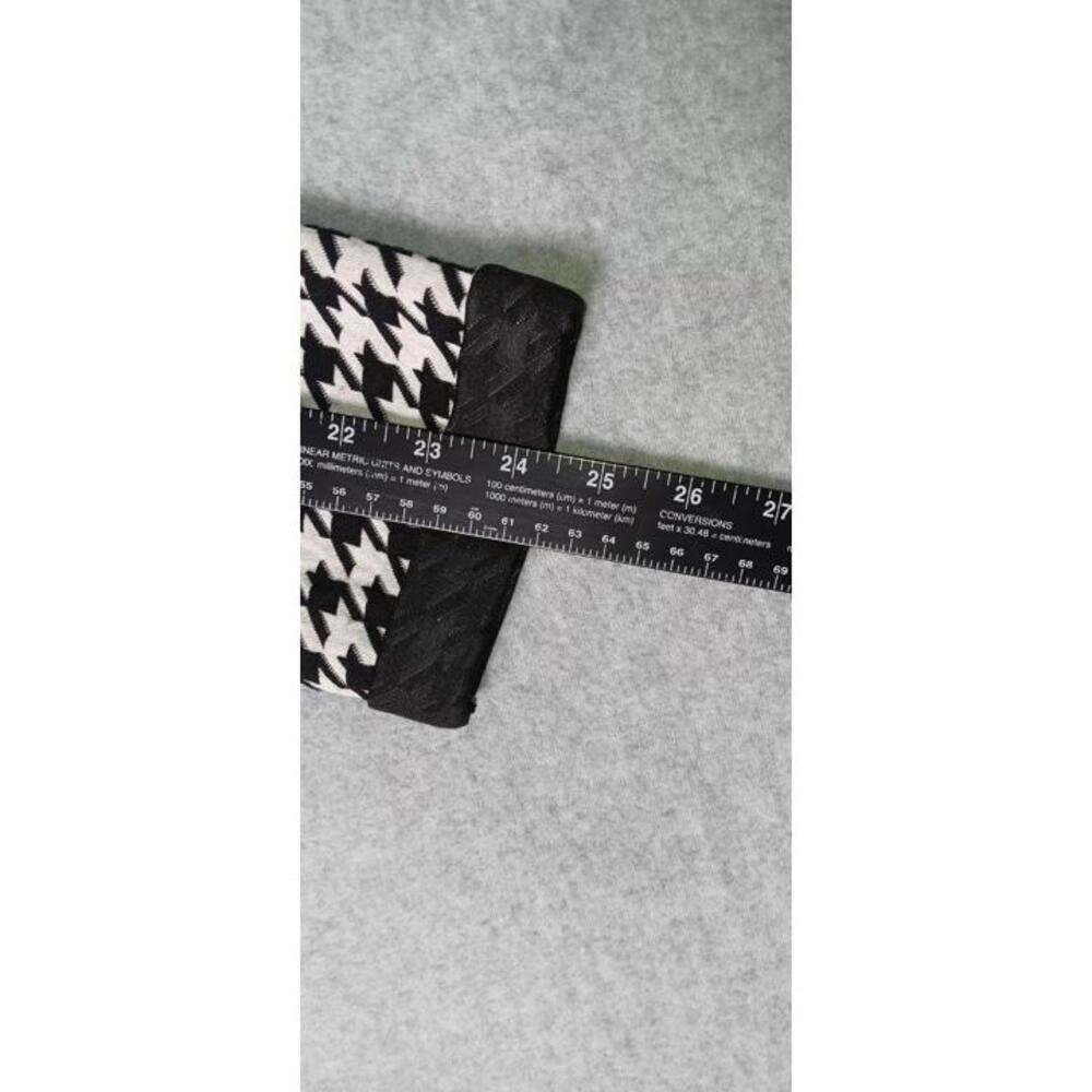 Chicos Houndstooth 3/4 Sleeve Sweater Womens Pullover Size 2 Black And White - Picture 8 of 11